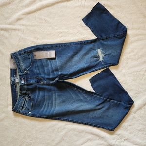 NEW Ruff Hewn "Grey" Skinny Ankle Distressed Denim Jeans | Women's Size 2